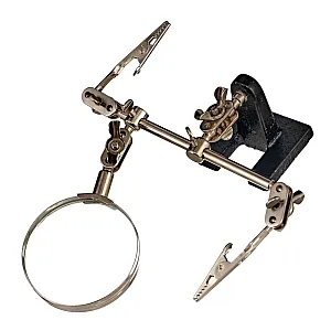 Лупа 4-х кратная Remocolor 13-1-003 Третья рука с зажимом для пайки 60 мм