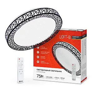 Светильник светодиодный In Home Comfort Loft-B 75Вт 230В 3000-6500К 6000лм 500*105 мм с пультом ДУ