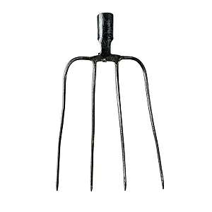 Вилы навозные 65181 4-х рогие цельнокованые рельсовая сталь