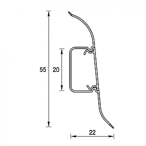 Плинтус Ideal Комфорт К55 263 клен северный