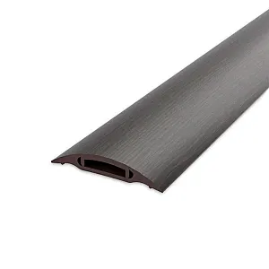 Порог Ideal 302 венге черный с монтажным каналом 42 мм 0.9 м