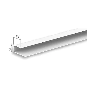 Профиль L для панелей  Ideal Ламини 001-G 8 мм белый глянец 3 м