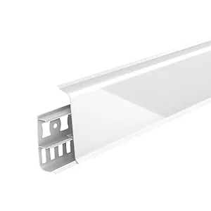 Плинтус Ideal Деконика 001-0 белый глянцевый 70 мм 2.2 м