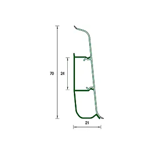 Плинтус Ideal Деконика 294 орех антик 70 мм 2.2 м
