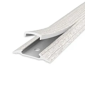 Порог Ideal 253 ясень серый с монтажным каналом 42 мм 1.6 м