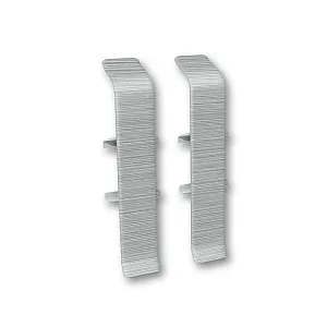 Соединитель для плинтуса Ideal Деконика 186 алюминий 70 мм 2 шт