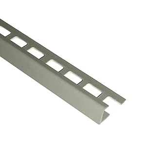 Профиль наружный Deconika 002-G под плитку 8 мм светло-серый глянцевый 2.5 м