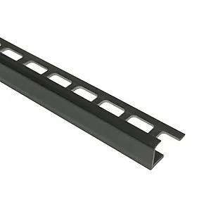 Профиль наружный Deconika 007-G под плитку 8 мм черный глянцевый 2.5 м