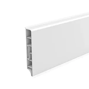 Плинтус Ideal Дюра 001 белый прямоугольный 80 мм 2.2 м