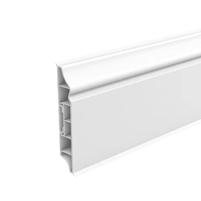Плинтус Ideal Дюра 001 белый фигурный 80 мм 2.2 м