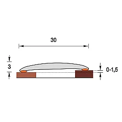 Порог Ideal Изи 001 белый 30 мм 1.6 м