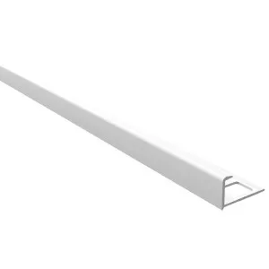 Профиль наружный Deconika 001-0 под плитку 10 мм белый глянцевый 2.7 м