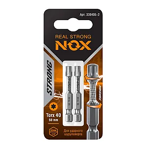 Бита Nox Strong torsion E Torx 40 50 мм 2 шт