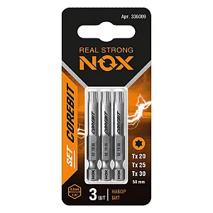 Набор бит Nox Corebit 336009 E6.3 Tx20 Tx25 Tx30 50 мм 3 шт