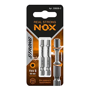 Бита Nox Strong torsion E Hex5 50 мм 2 шт