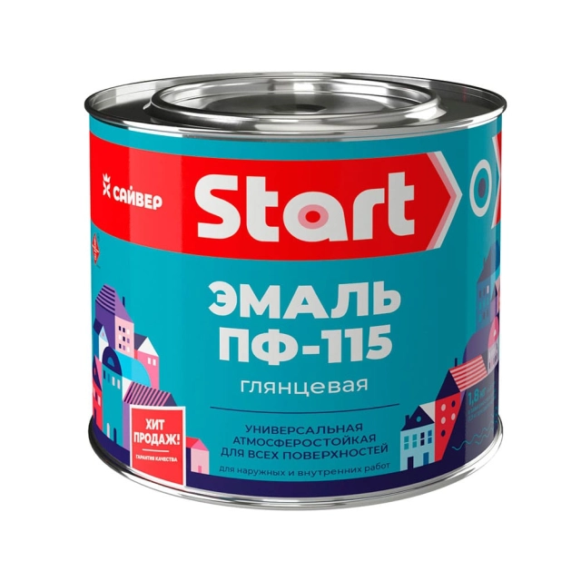 Эмаль Start ПФ-115 ярко-зеленая 1.8 кг Эмаль Start ПФ-115 ярко-зеленая 1.8 кг