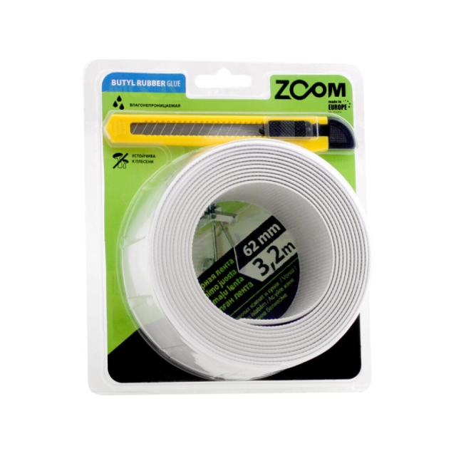 Лента бордюрная Zoom 02-5-5-502 62 мм*3.2 м белая Лента бордюрная Zoom 02-5-5-502 62 мм*3.2 м белая