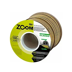 Уплотнитель Zoom Classic 02-2-4-107 профиль P 9*5.5 мм коричневый