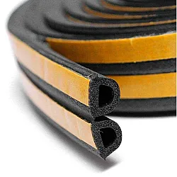 Уплотнитель гаражный Zoom Industrial 02-2-4-220 профиль D 12*10 мм черный