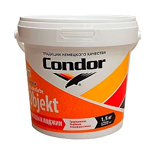 Краска Condor Fassadenfarbe-Objekt белая 1.5 кг