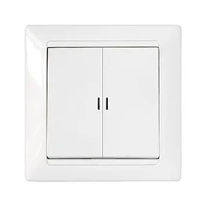 Выключатель Bylectrica Стиль С5 10-815 2 клавиши со световой индикацией белый