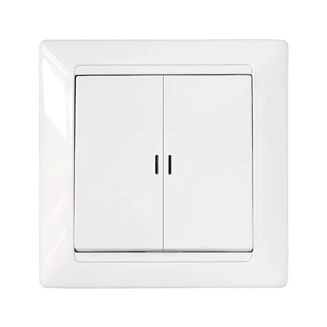 Выключатель Bylectrica Стиль С5 10-815 2 клавиши со световой индикацией белый