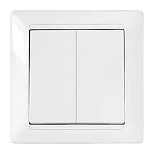 Выключатель Bylectrica Стиль С510-829Р 2 клавиши белый