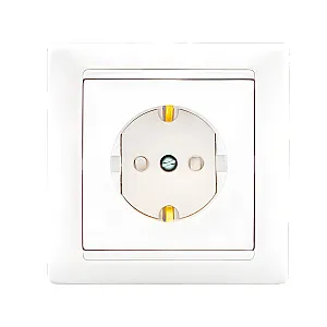 Розетка Bylectrica Стиль РС16-317 1 место с заземлением белая