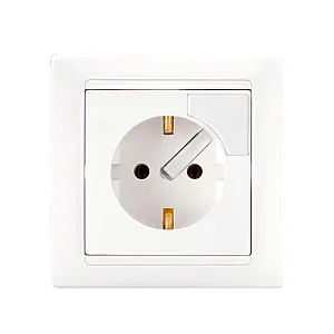 Розетка Bylectrica Стиль РС16-368 1 место с заземлением с выталкивателем белая