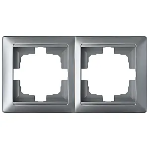Рамка Bylectrica Стиль ЮЛИГ.735212.215 2-местная серебро