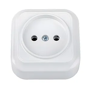 Розетка Bylectrica Вариант РА16-0101 1 место без заземления белая