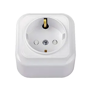 Розетка Bylectrica Пралеска РА16-0106 1 место с заземлением белая
