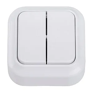 Выключатель Bylectrica Вариант А5 10-2102 2 клавиши белый