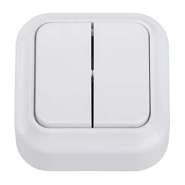 Выключатель Bylectrica Вариант А5 10-2102 2 клавиши белый