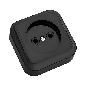 Розетка Bylectrica Пралеска РА16-255 1 место без заземления черная