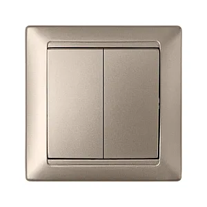 Выключатель Bylectrica Стиль С5 10-803 2 клавиши шампань