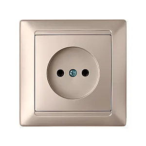 Розетка Bylectrica Стиль РС16-305 1 место без заземления шампань
