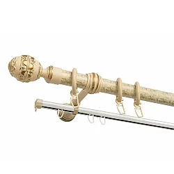 Карниз металлический Delfa Венеция СК-196/160/1Ш белое золото 1.6 м