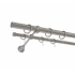 Карниз металлический Delfa СМ-2901/200/2Р хром матовый 2 м