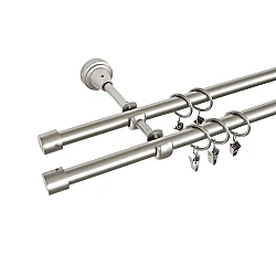 Карниз металлический Delfa СМ-2901/200/2Р хром матовый 2 м