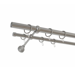 Карниз металлический Delfa СМ-2901/300/2Р хром матовый 3 м