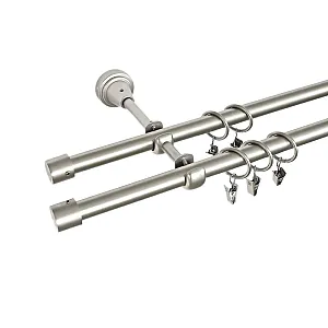 Карниз металлический Delfa СМ-2901/300/2Р хром матовый 3 м