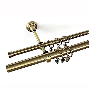 Карниз металлический Delfa СМ-2452/300/2Р золото антик 3 м