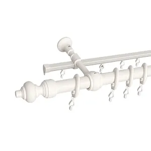 Карниз металлический Delfa Стандарт СК-200/160/1Ш-3 белый 1.6 м