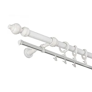 Карниз металлический Delfa Стандарт СК-200/200/1Ш-3 белый 2 м