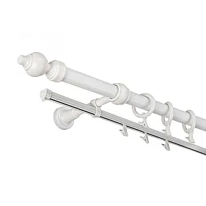 Карниз металлический Delfa Стандарт СК-200/300/1Ш-3 белый 3 м