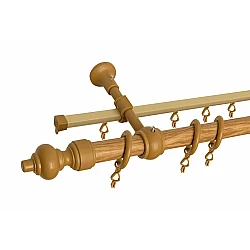 Карниз металлический Delfa Стандарт СК-215/200/1Ш-3 дуб 2 м