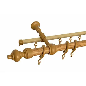 Карниз металлический Delfa Стандарт СК-215/300/1Ш-3 дуб 3 м