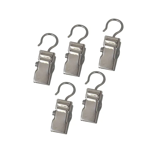 Зажим для металлических колец Delfa СЗФ-9029 хром матовый 20 шт