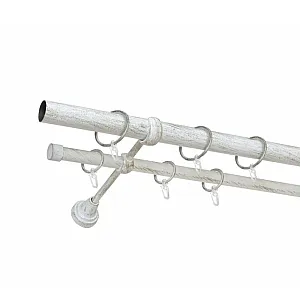 Карниз металлический Delfa СМ-3352/200/2Р белое золото 2 м